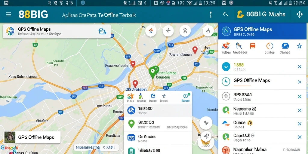 Tampilan antarmuka aplikasi GPS Offline Maps 88BIG yang user-friendly.