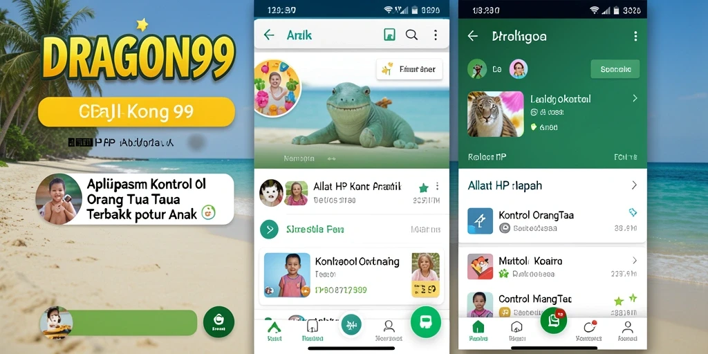 Tampilan antarmuka DRAGON99 dengan fitur kontrol orang tua.