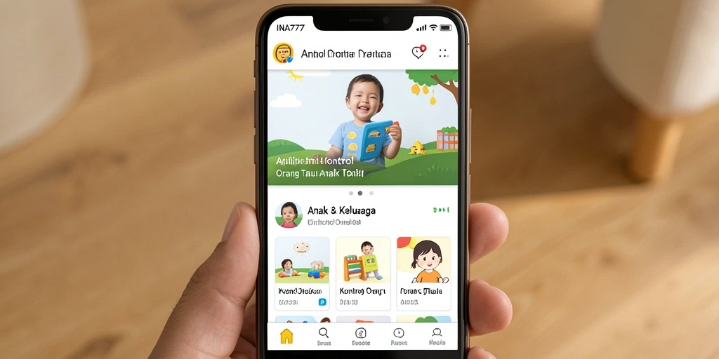 Antarmuka pengguna <strong>INA777</strong> yang ramah untuk kontrol orang tua.