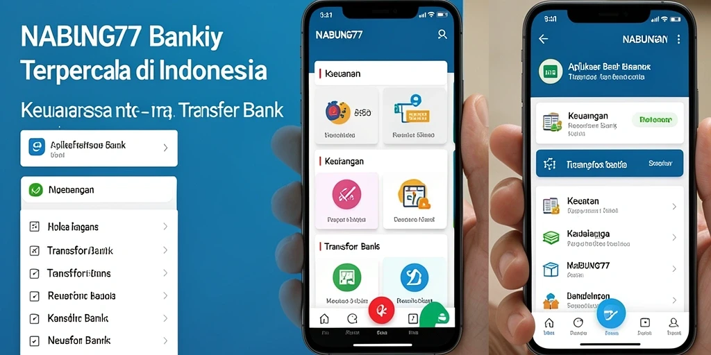 Antarmuka NABUNG77 yang sederhana dan mudah digunakan untuk Transfer Bank.