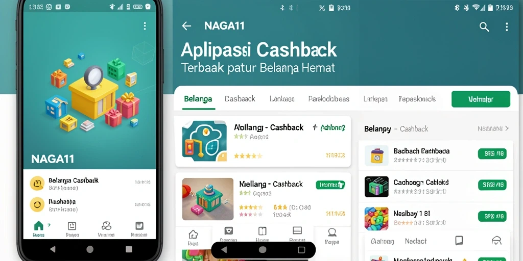 Tampilan antarmuka NAGA11 yang mudah digunakan untuk mendapatkan cashback.