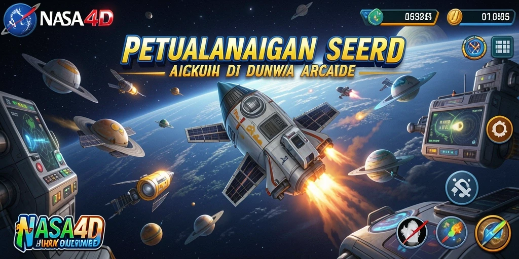 Tampilan antarmuka permainan NASA4D yang menarik dengan elemen arcade yang menghibur.