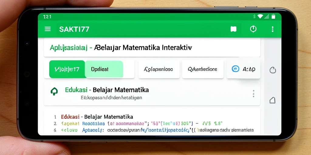 Antarmuka <strong>SAKTI77</strong> yang interaktif dan menarik untuk belajar Matematika.