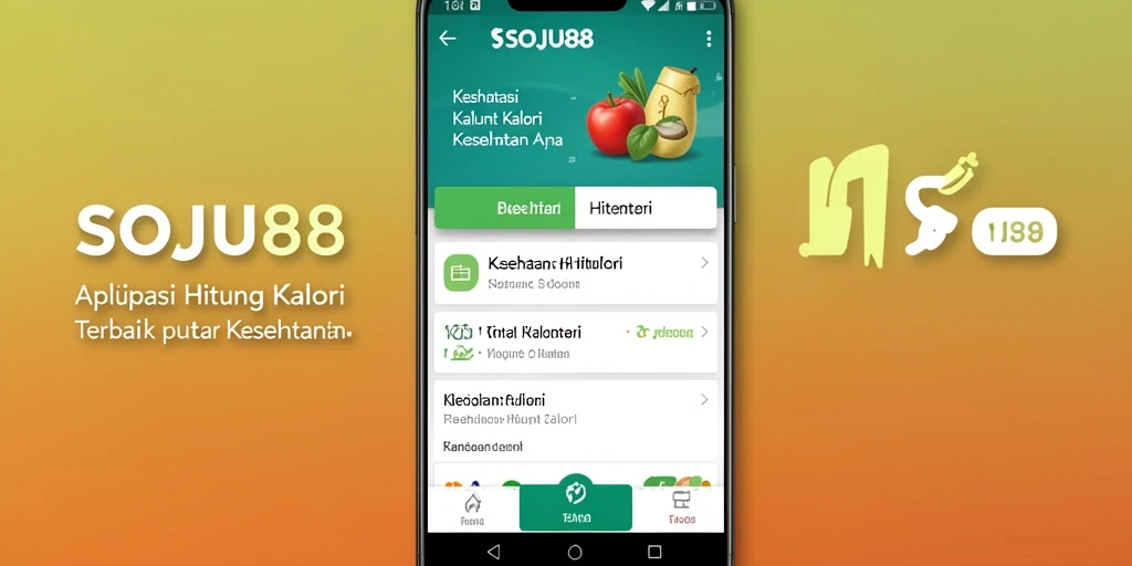 Tampilan antarmuka SOJU88 saat menghitung kalori
